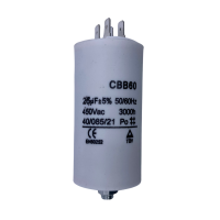 Конденсатор CBB60 25uF 450V (4 клеммы, с болтом)