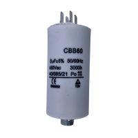 Конденсатор CBB60  8uF 450V (4 клеммы, c болтом)