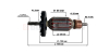 Якорь для BOSCH GBH 2-24D/2-24DF (7 зубов)
