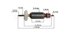 Якорь для BOSCH GWS 14-125 CIE/HILTI AG 125-19SE